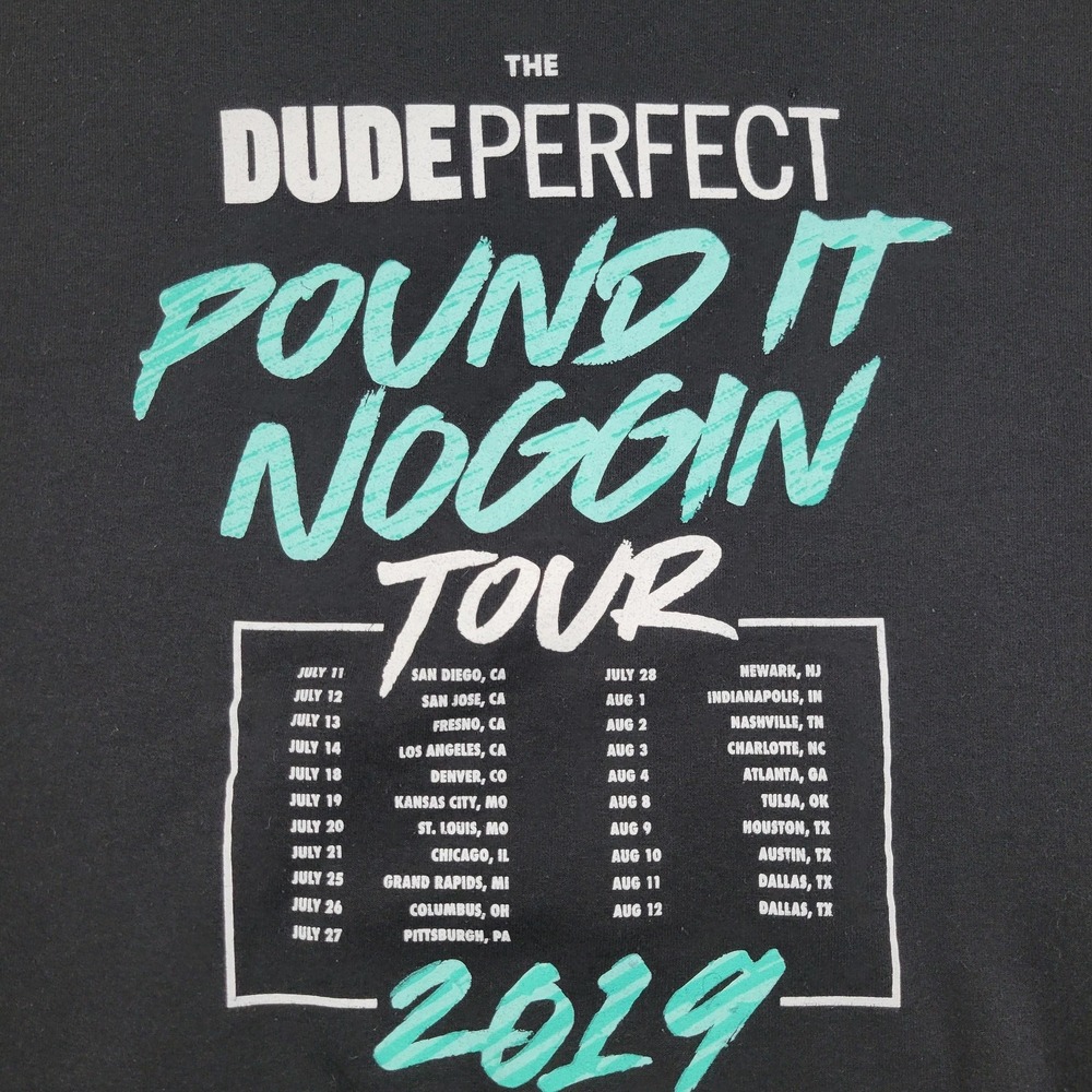 Dude Perfect Hoodie Mens Small Pound It Noggin Tour 2019‎ Sweatshirt Pullover